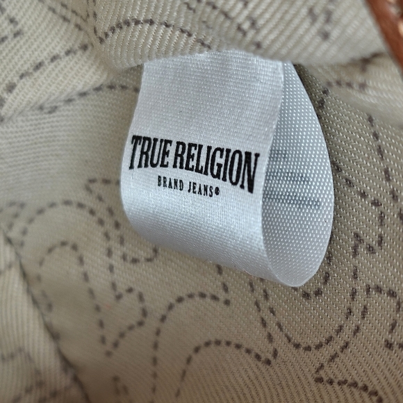 True Religion Brand‎ Jeans mini flap crossbody bag brown faux leather - Picture 14 of 15
